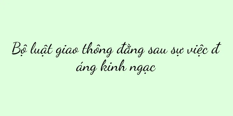 Bộ luật giao thông đằng sau sự việc đáng kinh ngạc