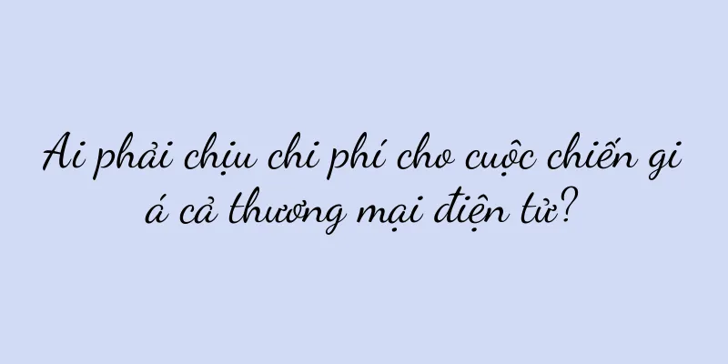 Ai phải chịu chi phí cho cuộc chiến giá cả thương mại điện tử?