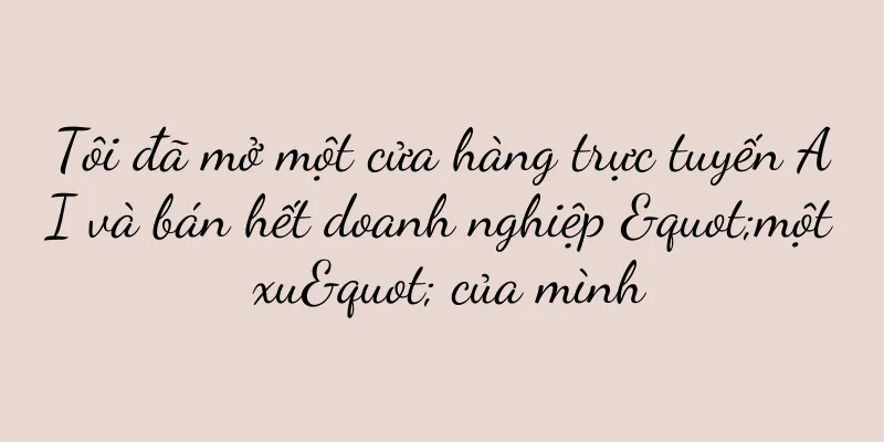 Tôi đã mở một cửa hàng trực tuyến AI và bán hết doanh nghiệp "một xu" của mình