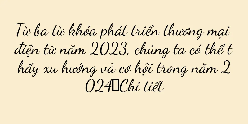 Từ ba từ khóa phát triển thương mại điện tử năm 2023, chúng ta có thể thấy xu hướng và cơ hội trong năm 2024丨Chi tiết