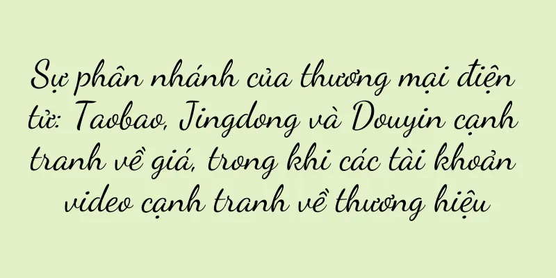 Sự phân nhánh của thương mại điện tử: Taobao, Jingdong và Douyin cạnh tranh về giá, trong khi các tài khoản video cạnh tranh về thương hiệu