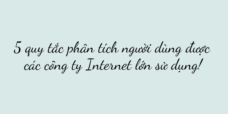 5 quy tắc phân tích người dùng được các công ty Internet lớn sử dụng!
