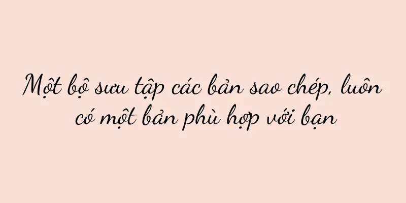 Một bộ sưu tập các bản sao chép, luôn có một bản phù hợp với bạn