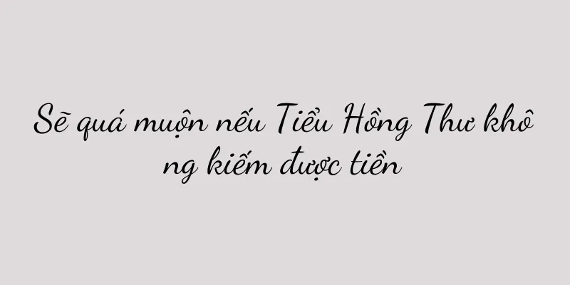 Sẽ quá muộn nếu Tiểu Hồng Thư không kiếm được tiền