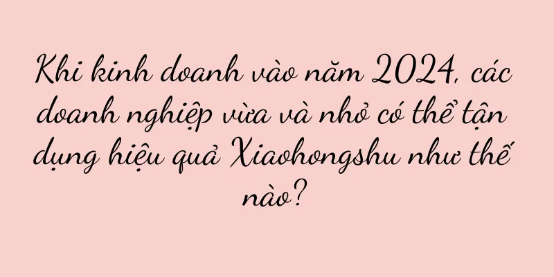 Khi kinh doanh vào năm 2024, các doanh nghiệp vừa và nhỏ có thể tận dụng hiệu quả Xiaohongshu như thế nào?