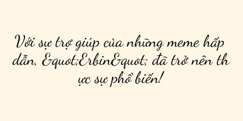Với sự trợ giúp của những meme hấp dẫn, "Erbin" đã trở nên thực sự phổ biến!