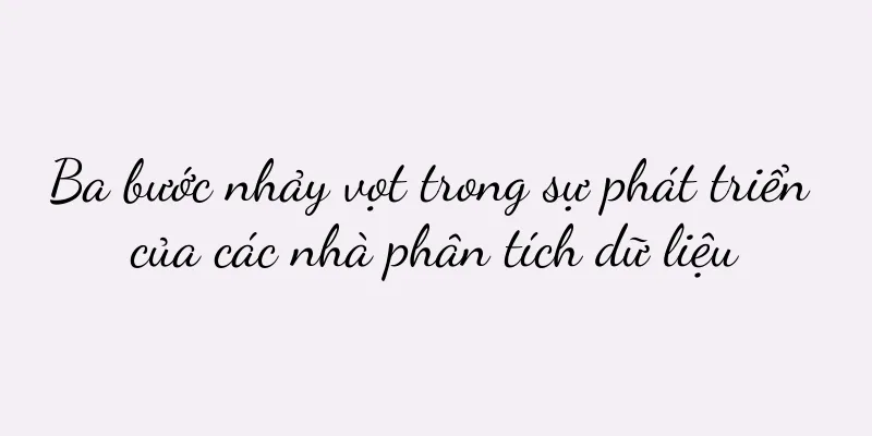 Ba bước nhảy vọt trong sự phát triển của các nhà phân tích dữ liệu