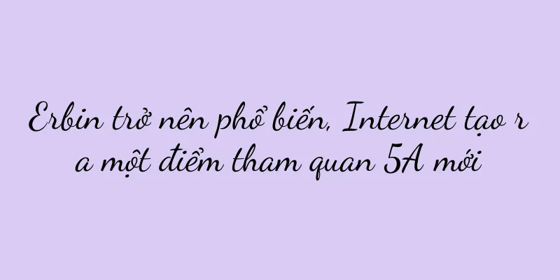 Erbin trở nên phổ biến, Internet tạo ra một điểm tham quan 5A mới