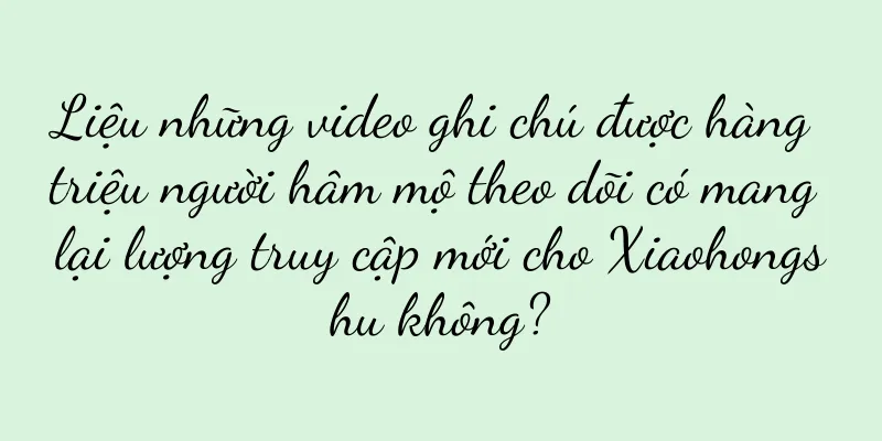 Liệu những video ghi chú được hàng triệu người hâm mộ theo dõi có mang lại lượng truy cập mới cho Xiaohongshu không?