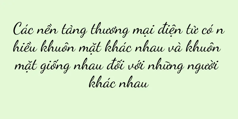 Các nền tảng thương mại điện tử có nhiều khuôn mặt khác nhau và khuôn mặt giống nhau đối với những người khác nhau