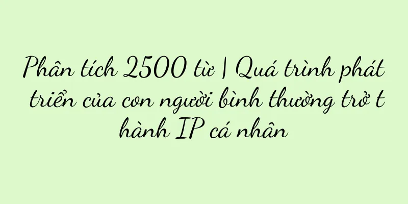 Phân tích 2500 từ | Quá trình phát triển của con người bình thường trở thành IP cá nhân