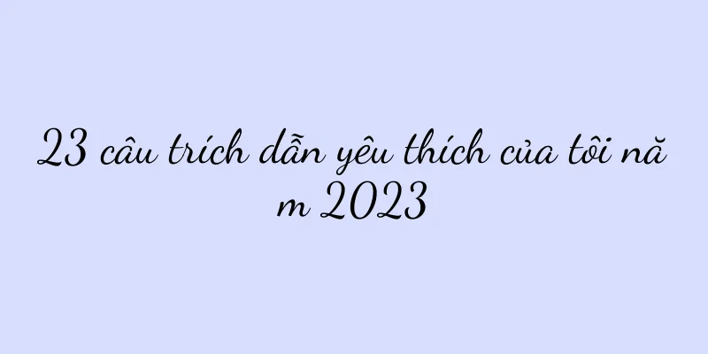 23 câu trích dẫn yêu thích của tôi năm 2023