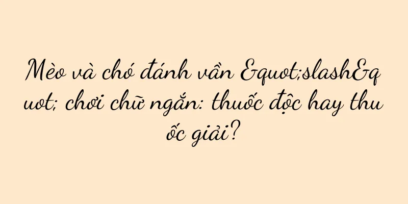 Mèo và chó đánh vần "slash" chơi chữ ngắn: thuốc độc hay thuốc giải?