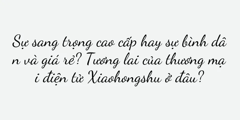 Sự sang trọng cao cấp hay sự bình dân và giá rẻ? Tương lai của thương mại điện tử Xiaohongshu ở đâu?