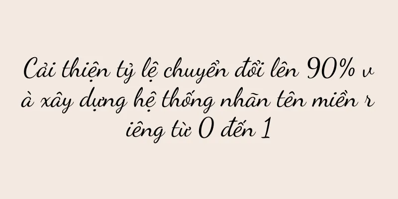 Cải thiện tỷ lệ chuyển đổi lên 90% và xây dựng hệ thống nhãn tên miền riêng từ 0 đến 1