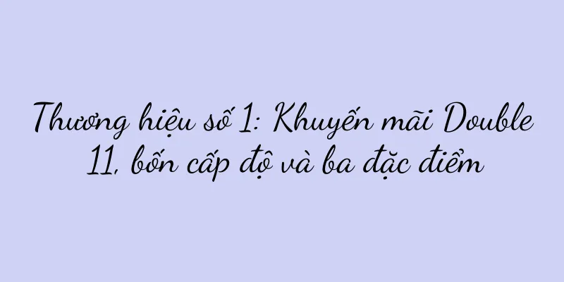 Thương hiệu số 1: Khuyến mãi Double 11, bốn cấp độ và ba đặc điểm
