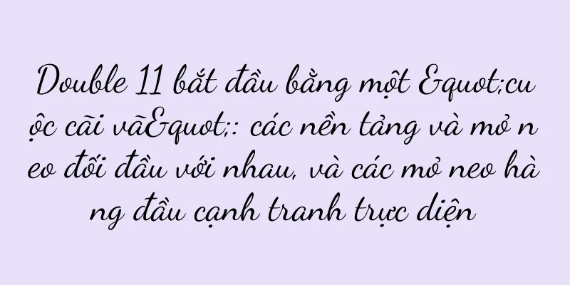 Double 11 bắt đầu bằng một "cuộc cãi vã": các nền tảng và mỏ neo đối đầu với nhau, và các mỏ neo hàng đầu cạnh tranh trực diện