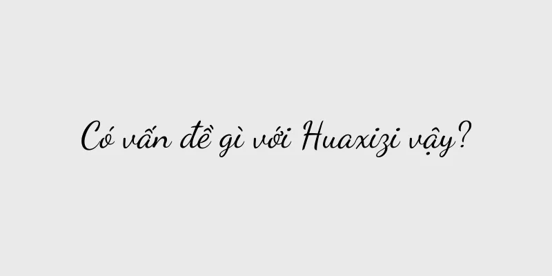 Có vấn đề gì với Huaxizi vậy?