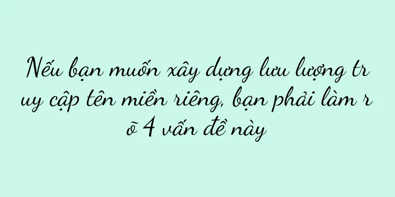 Nếu bạn muốn xây dựng lưu lượng truy cập tên miền riêng, bạn phải làm rõ 4 vấn đề này