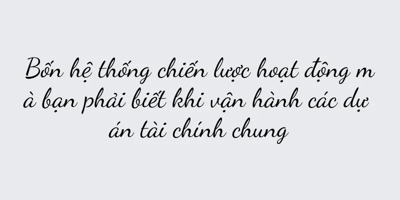 Bốn hệ thống chiến lược hoạt động mà bạn phải biết khi vận hành các dự án tài chính chung