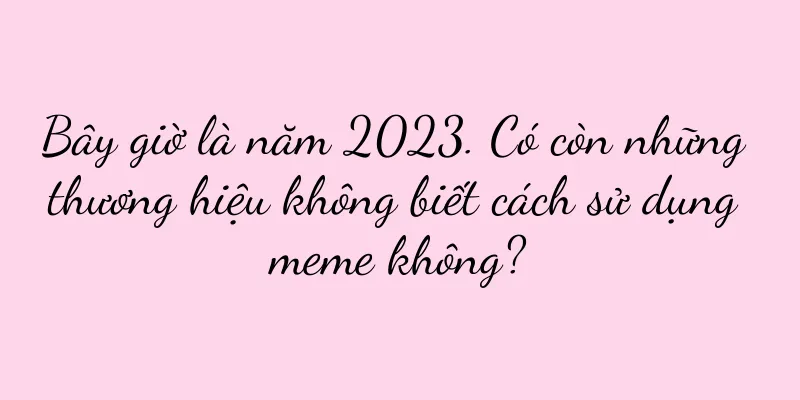 Bây giờ là năm 2023. Có còn những thương hiệu không biết cách sử dụng meme không?