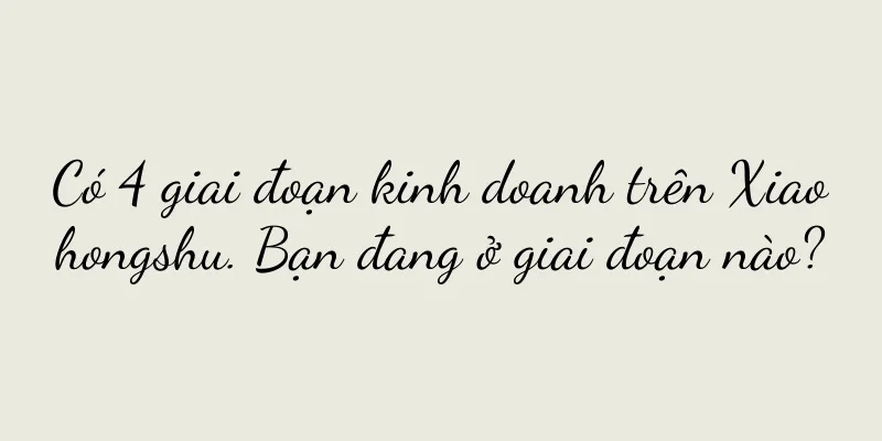Có 4 giai đoạn kinh doanh trên Xiaohongshu. Bạn đang ở giai đoạn nào?