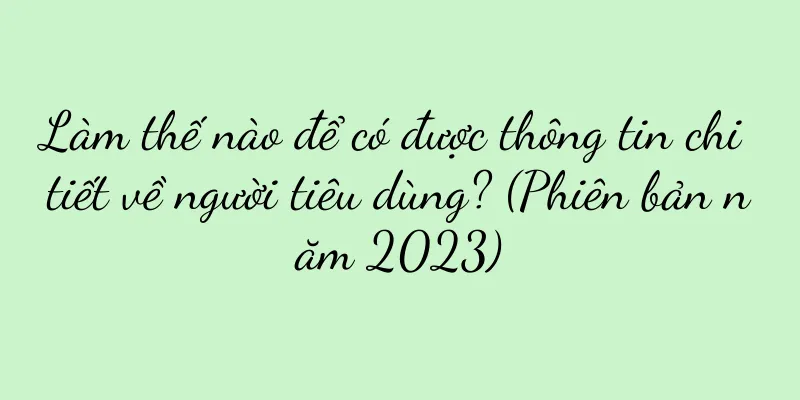 Làm thế nào để có được thông tin chi tiết về người tiêu dùng? (Phiên bản năm 2023)