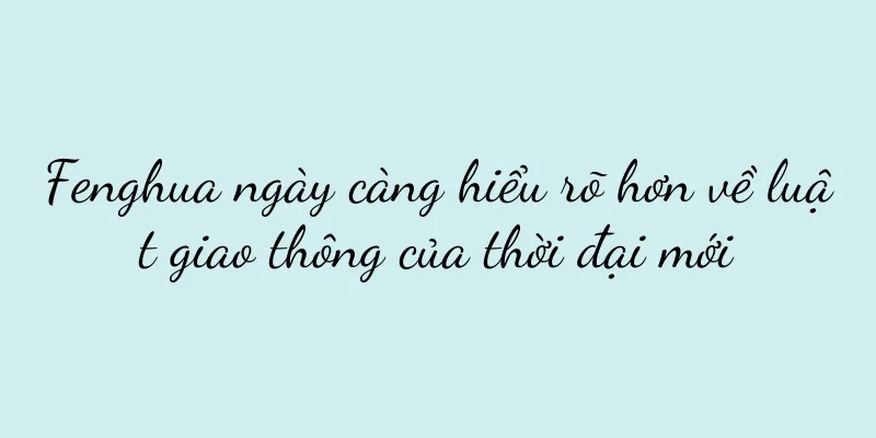 Fenghua ngày càng hiểu rõ hơn về luật giao thông của thời đại mới