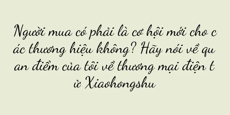 Người mua có phải là cơ hội mới cho các thương hiệu không? Hãy nói về quan điểm của tôi về thương mại điện tử Xiaohongshu