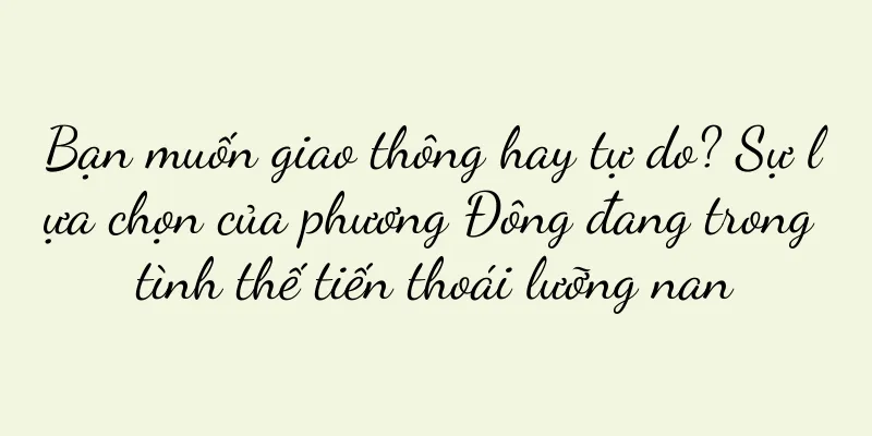 Bạn muốn giao thông hay tự do? Sự lựa chọn của phương Đông đang trong tình thế tiến thoái lưỡng nan