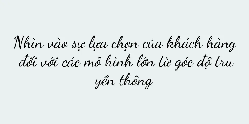 Nhìn vào sự lựa chọn của khách hàng đối với các mô hình lớn từ góc độ truyền thông