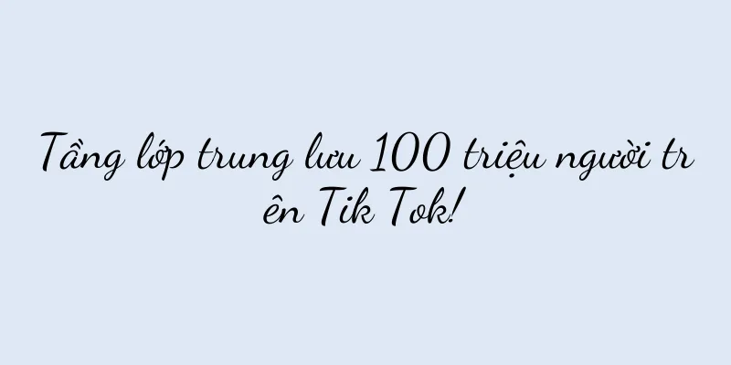 Tầng lớp trung lưu 100 triệu người trên Tik Tok!
