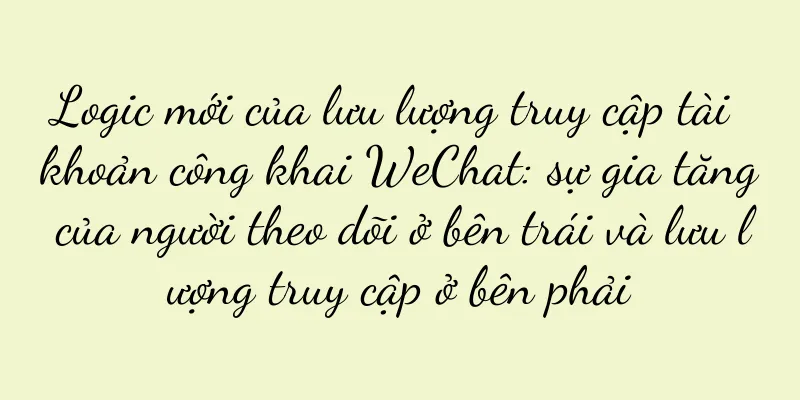 Logic mới của lưu lượng truy cập tài khoản công khai WeChat: sự gia tăng của người theo dõi ở bên trái và lưu lượng truy cập ở bên phải