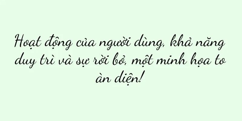 Hoạt động của người dùng, khả năng duy trì và sự rời bỏ, một minh họa toàn diện!