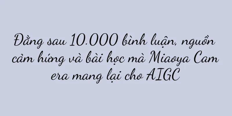 Đằng sau 10.000 bình luận, nguồn cảm hứng và bài học mà Miaoya Camera mang lại cho AIGC