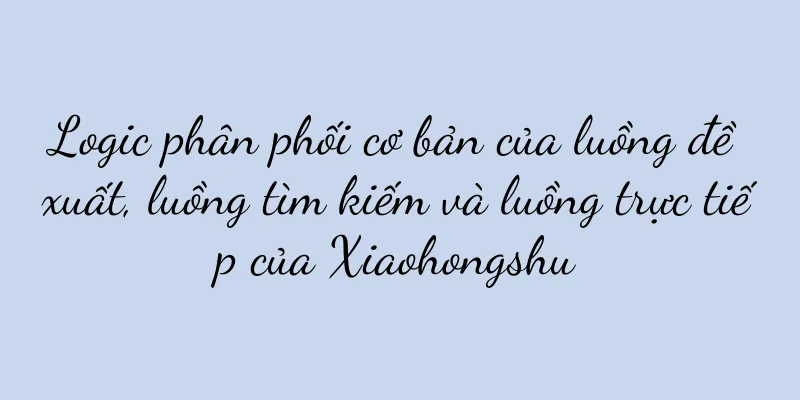 Logic phân phối cơ bản của luồng đề xuất, luồng tìm kiếm và luồng trực tiếp của Xiaohongshu