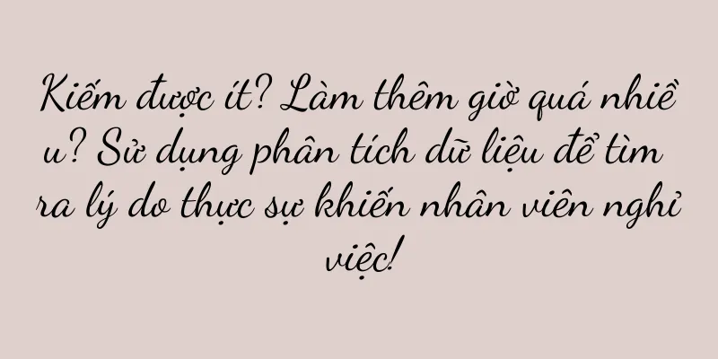 Kiếm được ít? Làm thêm giờ quá nhiều? Sử dụng phân tích dữ liệu để tìm ra lý do thực sự khiến nhân viên nghỉ việc!