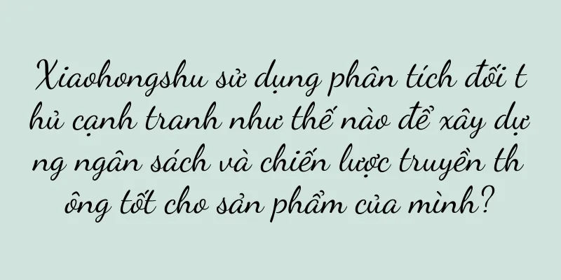 Xiaohongshu sử dụng phân tích đối thủ cạnh tranh như thế nào để xây dựng ngân sách và chiến lược truyền thông tốt cho sản phẩm của mình?