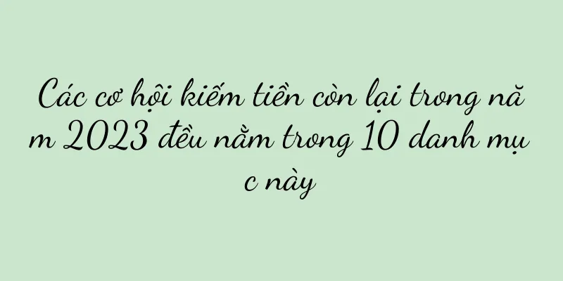 Các cơ hội kiếm tiền còn lại trong năm 2023 đều nằm trong 10 danh mục này