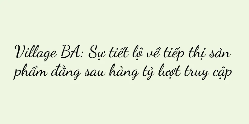 Village BA: Sự tiết lộ về tiếp thị sản phẩm đằng sau hàng tỷ lượt truy cập
