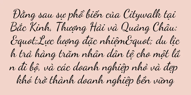 Đằng sau sự phổ biến của Citywalk tại Bắc Kinh, Thượng Hải và Quảng Châu: "Lực lượng đặc nhiệm" du lịch trả hàng trăm nhân dân tệ cho một lần đi bộ, và các doanh nghiệp nhỏ và đẹp khó trở thành doanh nghiệp bền vững
