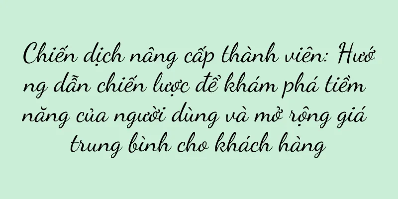 Chiến dịch nâng cấp thành viên: Hướng dẫn chiến lược để khám phá tiềm năng của người dùng và mở rộng giá trung bình cho khách hàng