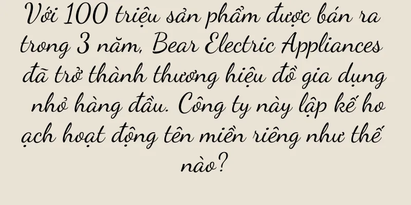 Với 100 triệu sản phẩm được bán ra trong 3 năm, Bear Electric Appliances đã trở thành thương hiệu đồ gia dụng nhỏ hàng đầu. Công ty này lập kế hoạch hoạt động tên miền riêng như thế nào?
