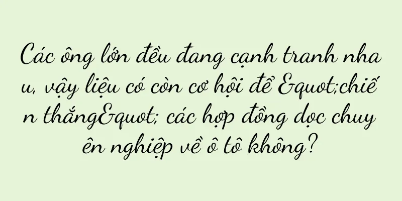 Các ông lớn đều đang cạnh tranh nhau, vậy liệu có còn cơ hội để "chiến thắng" các hợp đồng dọc chuyên nghiệp về ô tô không?