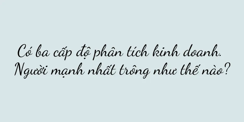 Có ba cấp độ phân tích kinh doanh. Người mạnh nhất trông như thế nào?