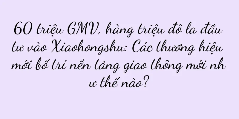 60 triệu GMV, hàng triệu đô la đầu tư vào Xiaohongshu: Các thương hiệu mới bố trí nền tảng giao thông mới như thế nào?