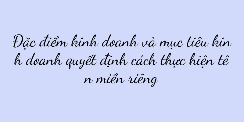 Đặc điểm kinh doanh và mục tiêu kinh doanh quyết định cách thực hiện tên miền riêng