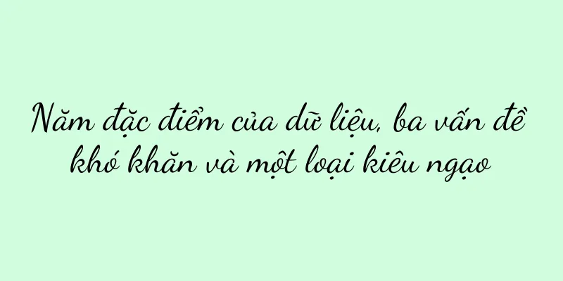 Năm đặc điểm của dữ liệu, ba vấn đề khó khăn và một loại kiêu ngạo