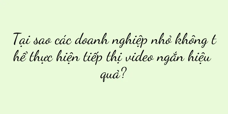 Tại sao các doanh nghiệp nhỏ không thể thực hiện tiếp thị video ngắn hiệu quả?