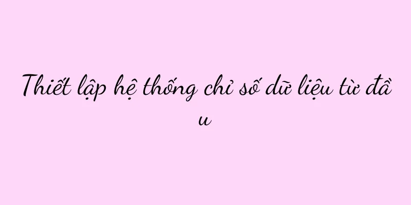 Thiết lập hệ thống chỉ số dữ liệu từ đầu